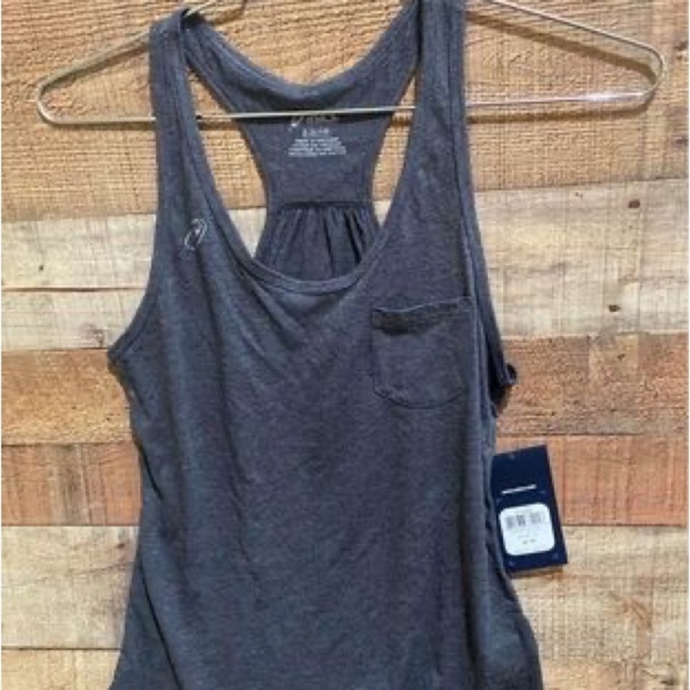 New With Tags ASICS Performance Activewear Workout Racerback Gray Tank Sz Small